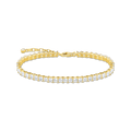 bracelet925 Sterling silver, gold plated yellow gold/ zirconiawhite