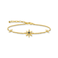 bracelet925 Sterling silver, gold plated yellow gold/ glass-ceramic stone/ synthetic spinel/ zirconiamulticoloured