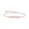 Pulsera alas de fénix con piedras rosao rosado
