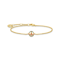 Pulsera peace con oro
