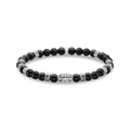 Pulsera Elementos �nix925 Sterling silver, blackened/ agateblack