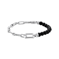 Pulsera �nix bead925 Sterling silver, blackened/ agateblack