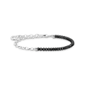 Pulsera con negras azules925 Sterling silver/ agateblack