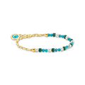 Pulsera Charm con medalla chapado en oro