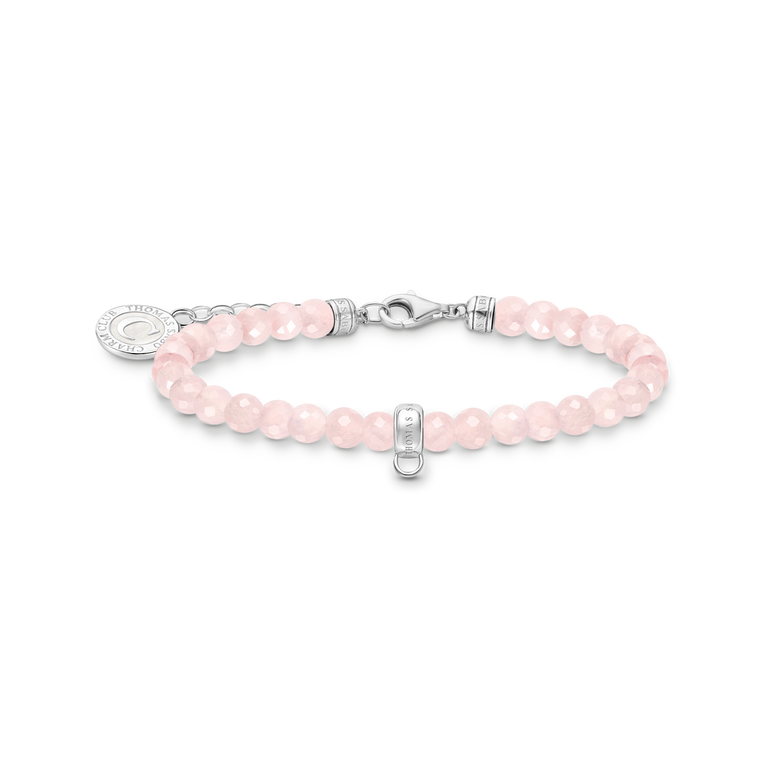 Charmista Entry Product 925 Sterling silver, cold enamel/ rose quartz colección 2024-1. 