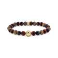 REBEL - WOLF 925 Sterling silver, gold plated yellow gold/ tiger‘s eye/ zirconia colección 2024-1. 