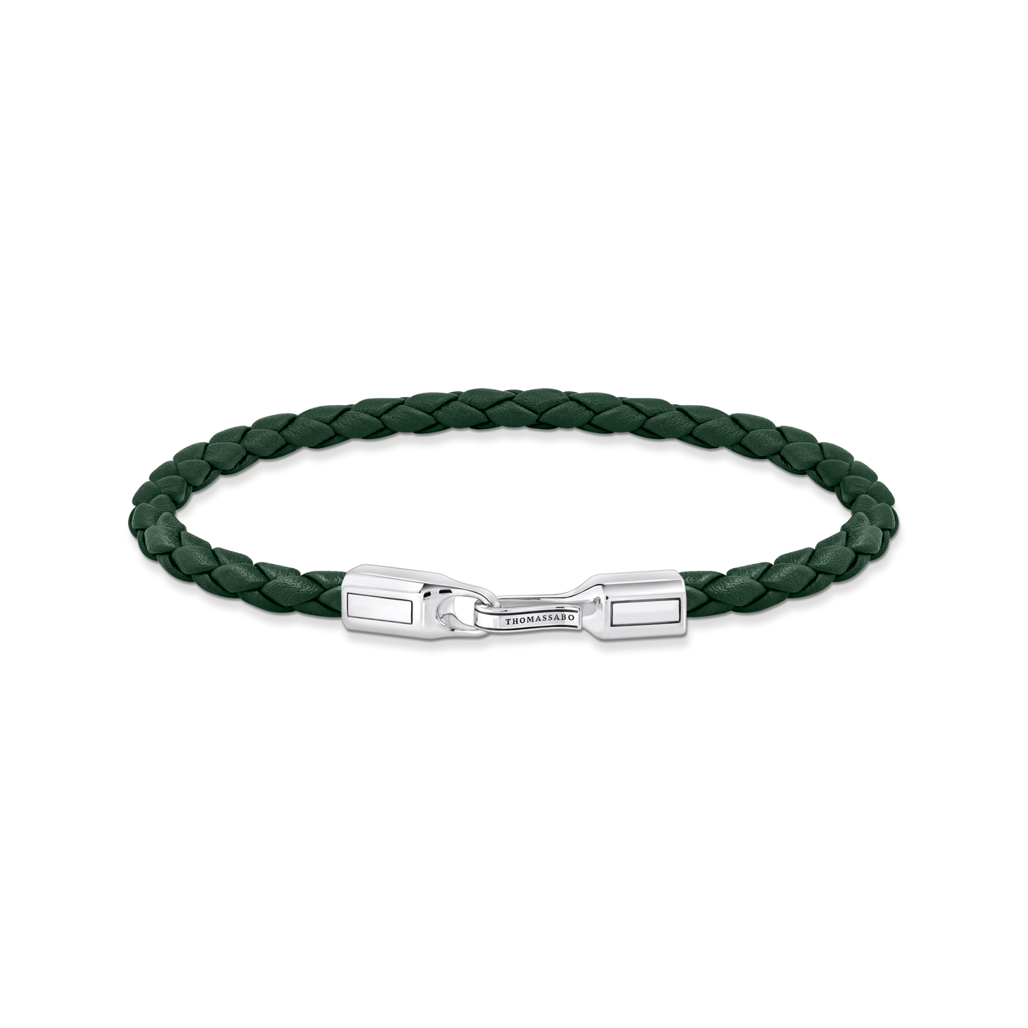 Pulsera fina de cuero en color verde