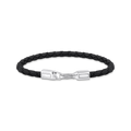 925 Sterling silver, blackened/ leather colección 2024-1.