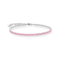 Pulsera tenis con circonita rosa