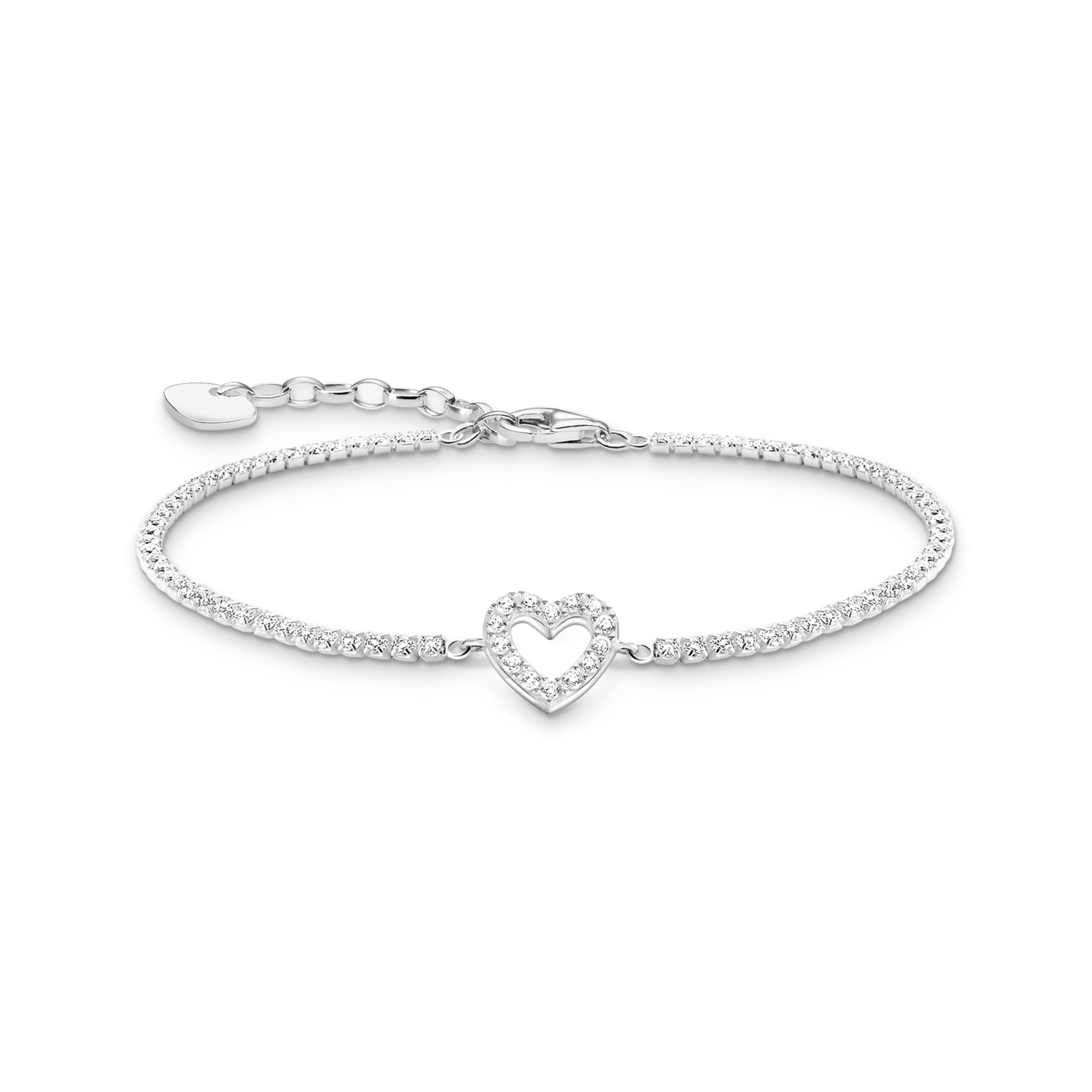Pulsera corazón con circonitas