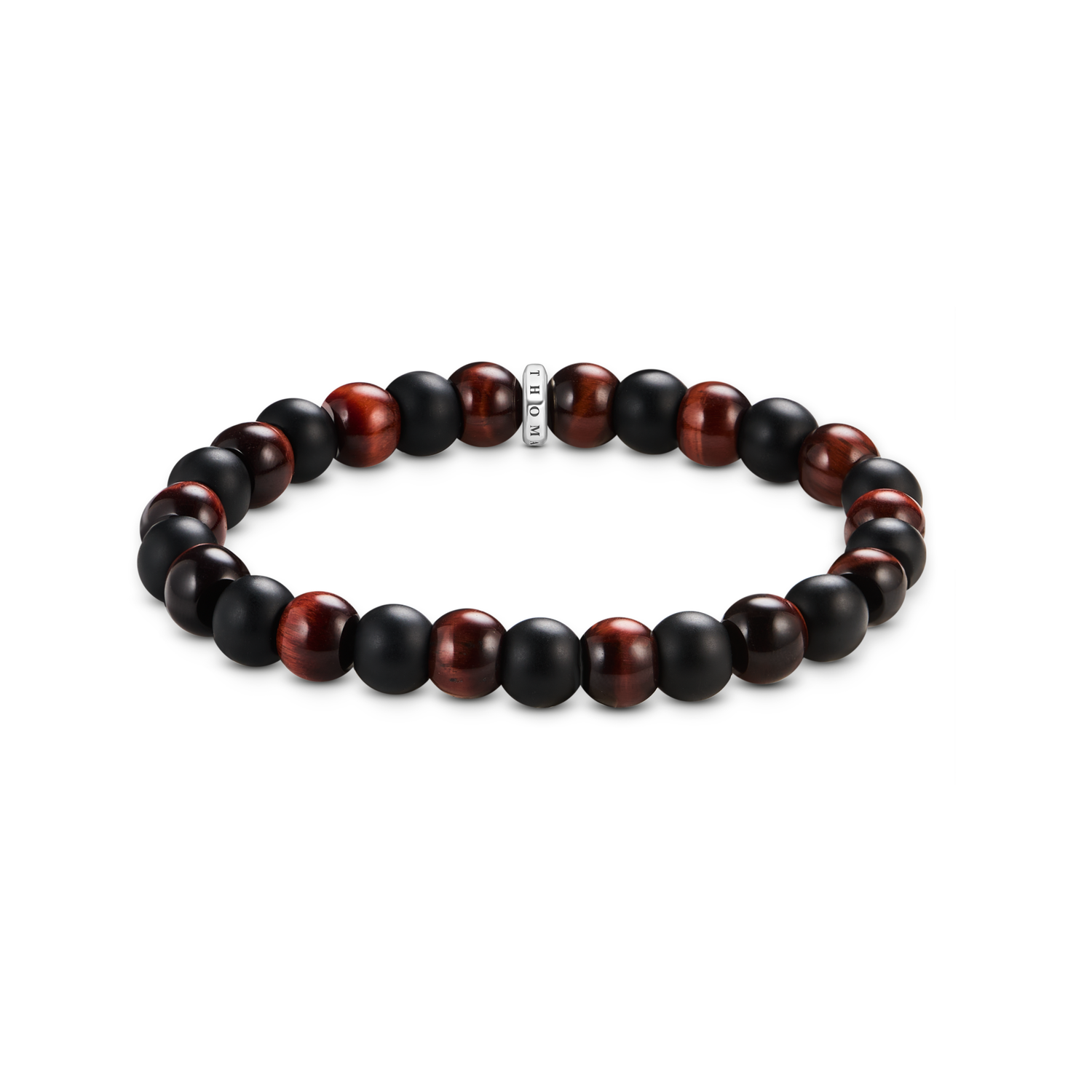 Pulsera obsidiana y ojo de tigre rojo