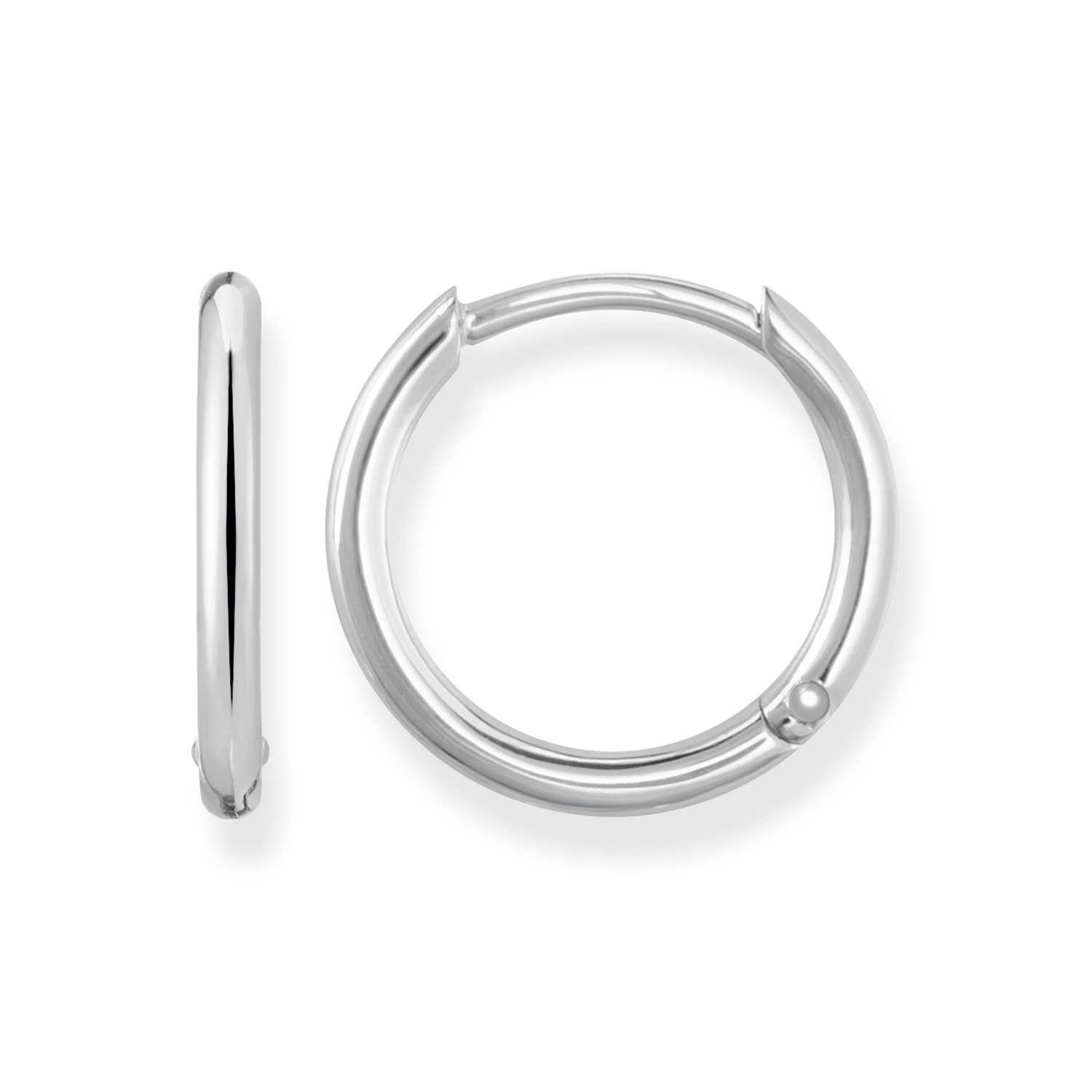 HOOP EARRINGS 925 STERLING SILVER PLAIN