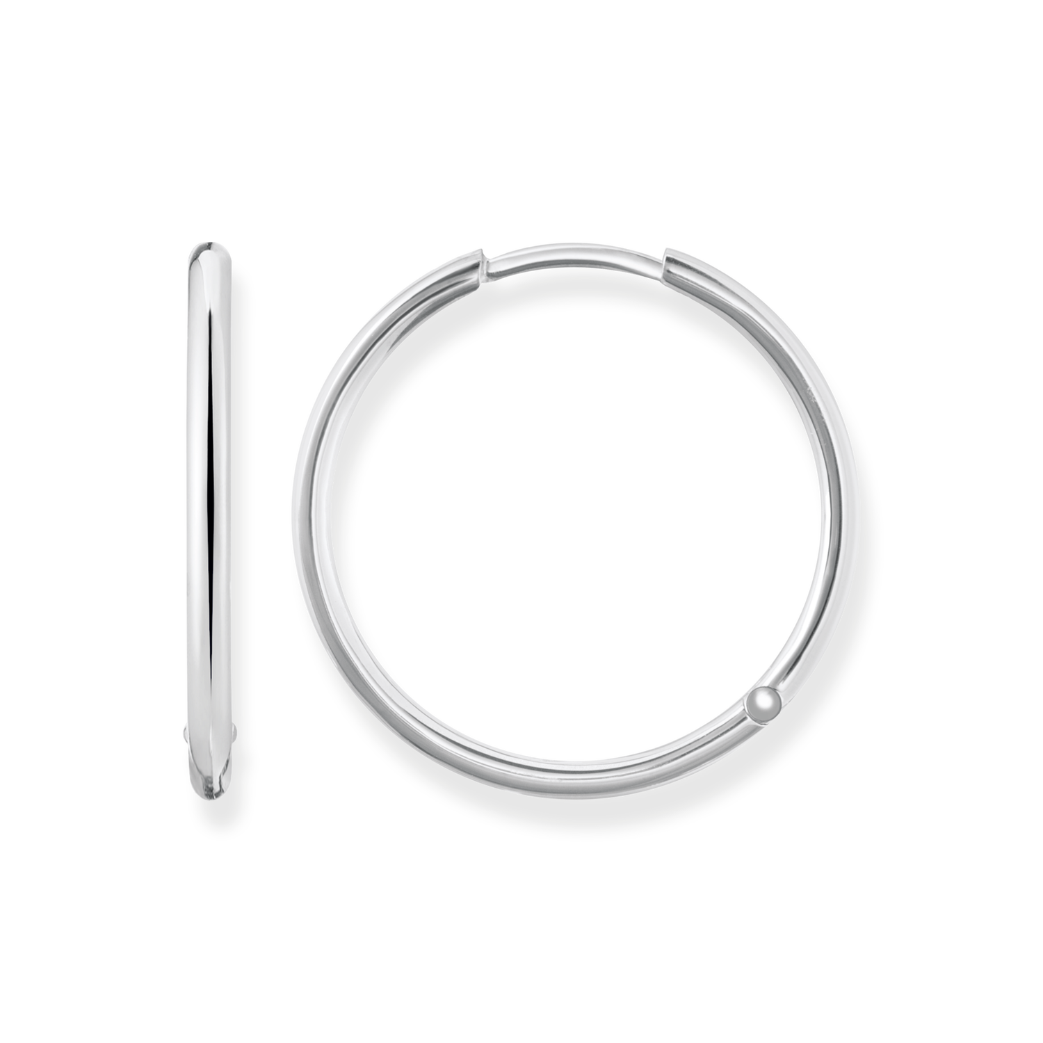 HOOP EARRINGS 925 STERLING SILVER PLAIN
