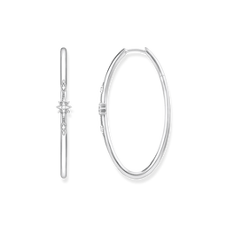 925 Sterling silver, blackened/ zirconia