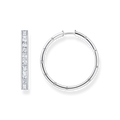 hoop earrings925 Sterling silver/ zirconiawhite