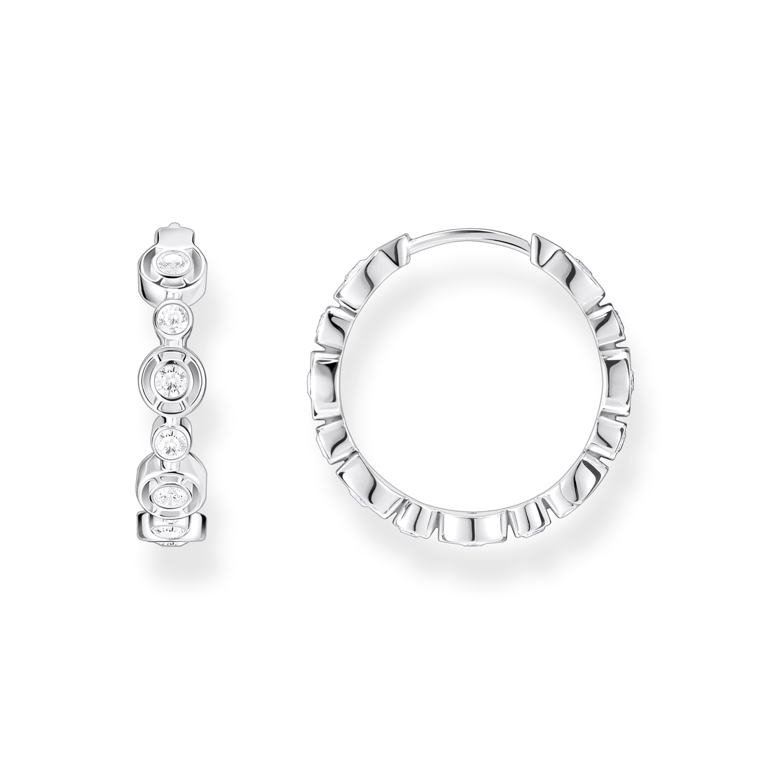 Aros piedras blancas925 Sterling silver/ zirconiawhite