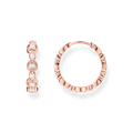 Aros blanco piedras925 Sterling silver, gold plated rose gold/ zirconiawhite