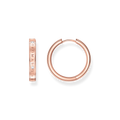 Aros blanco piedras925 Sterling silver, gold plated rose gold/ zirconiawhite