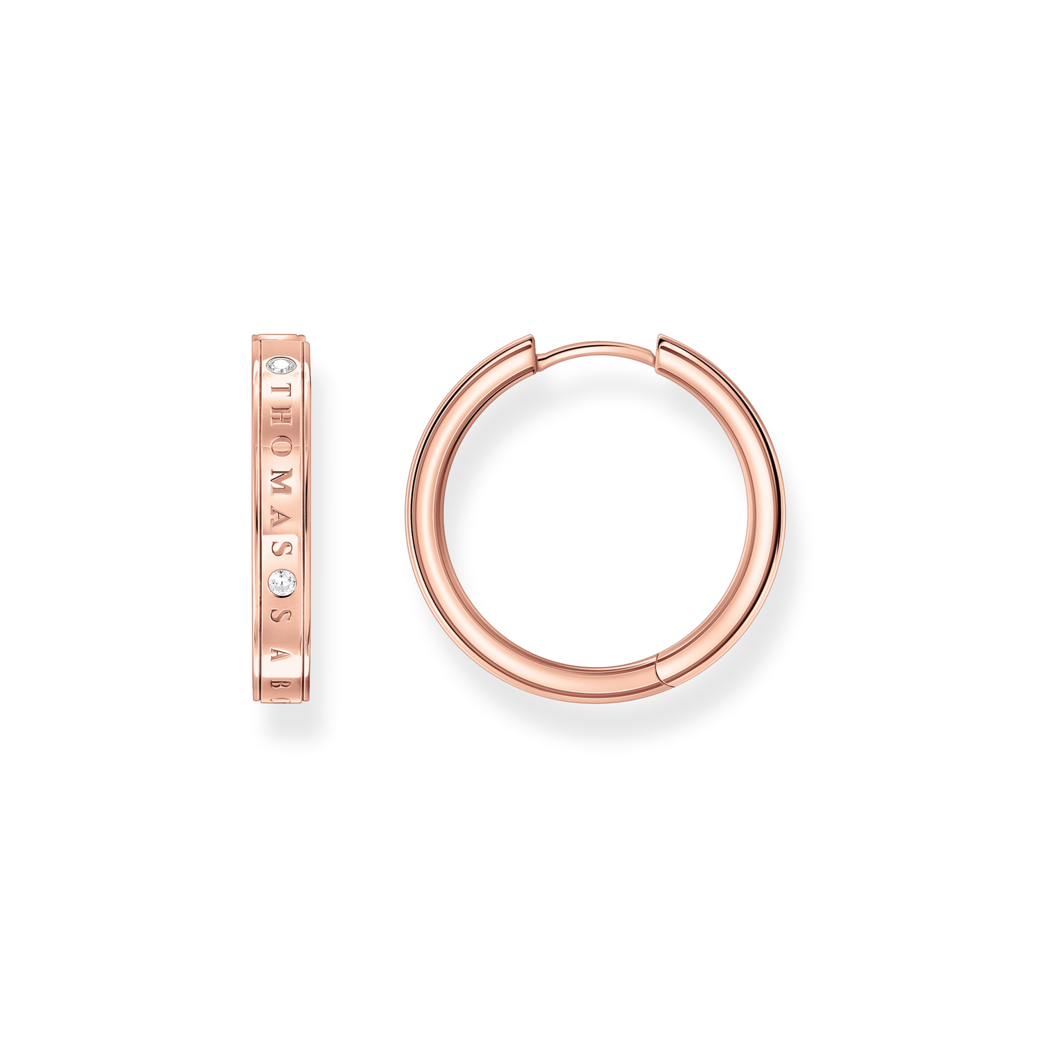 Aros blanco piedras925 Sterling silver, gold plated rose gold/ zirconiawhite
