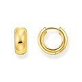 Pendientes de aro chapados en oro con dise�o grueso