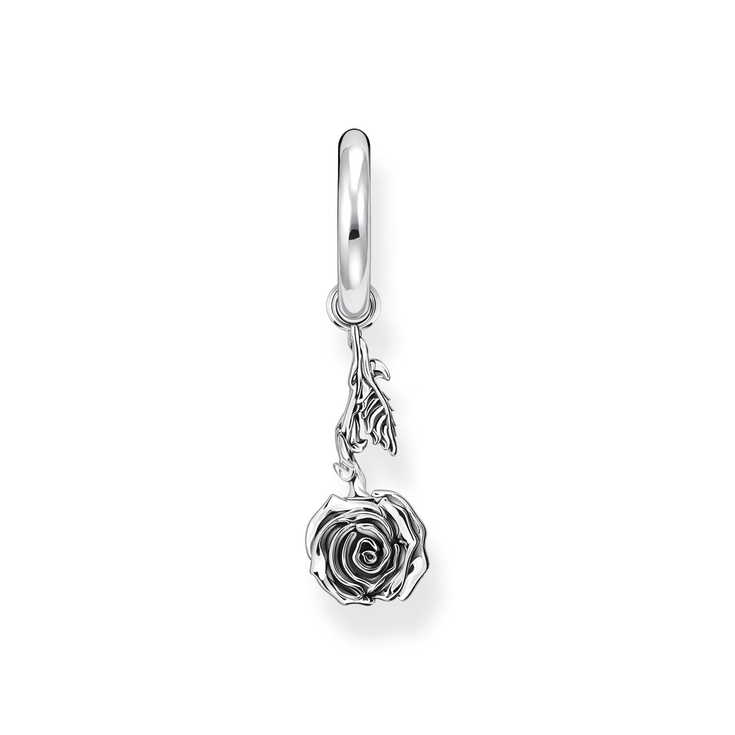 Aros con colgante Midnight Rose