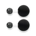 DOUBLE STUD PAVE BLACK