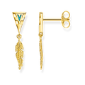 FEATHER EARRINGS - ORO