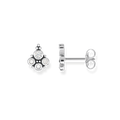 925 Sterling silver, blackened/ zirconia