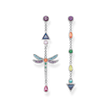 PENDIENTES,PLATA DE LEY 925,ENNEGRECIDA,GEMA VITROCERAMICA,TURQUESA IMITACION,ESMALTE EN FRIO,ICORINDON SINTETICO,ESPINELA SINTETICA,CIRCONITA,MULTICOLOR