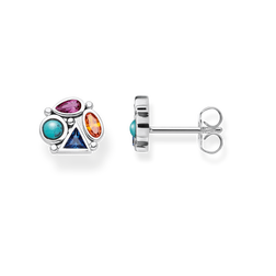 PENDIENTES,PLATA DE LEY 925,ENNEGRECIDA,TURQUESA IMITACION,CORINDON SINTETICO,ESPINELA SINTETICA,CIRCONITA,MULTICOLOR