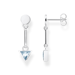 PENDIENTES PLATA DE LEY 925 ESPINELA SINTETICA AZUL CLARO