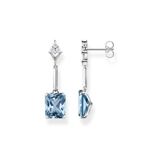 Pendientes turquesa925 Sterling silver/ synthetic spinel/ zirconiablue