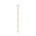 pendienteplata de ley 925, baño de oro amarillo/ circonitablancoWomen