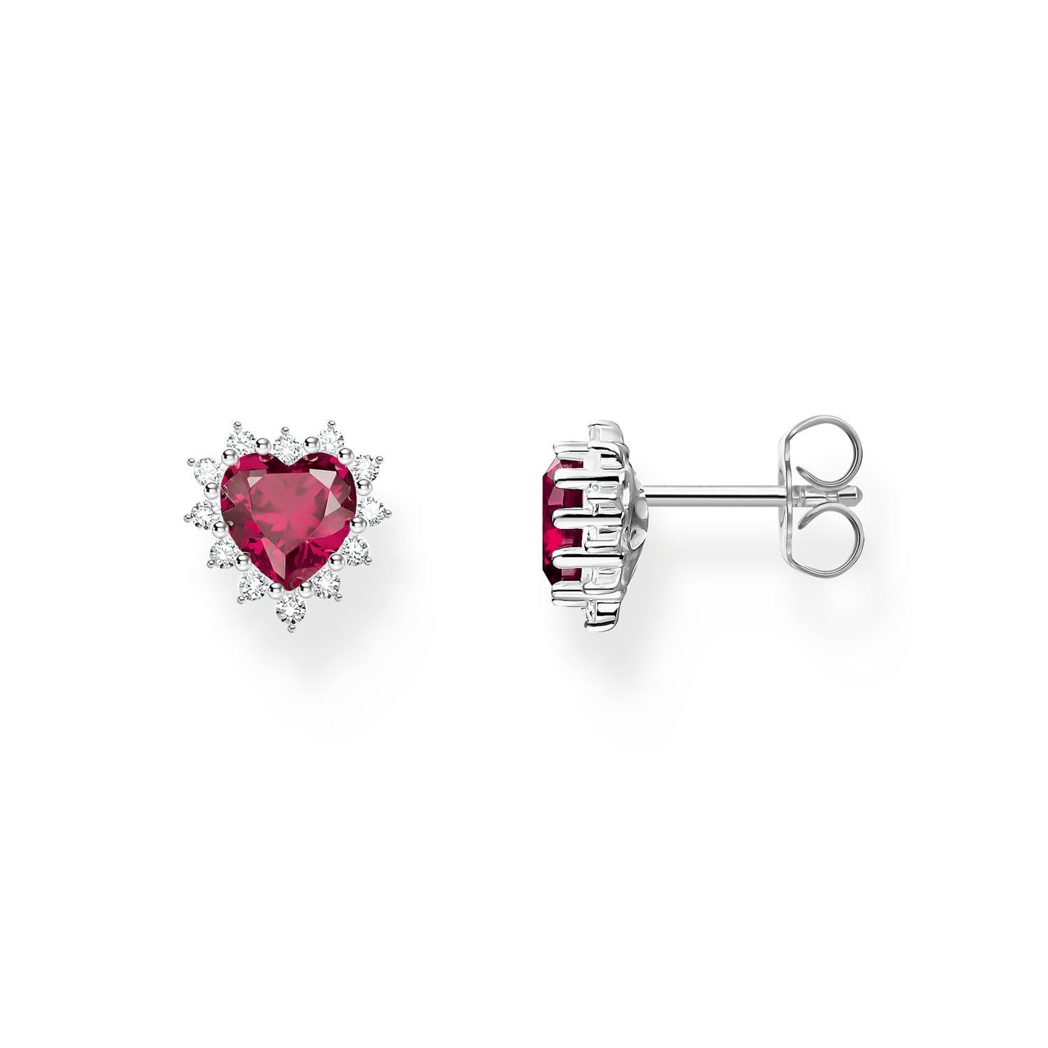 Pendientes románticos con forma de corazón