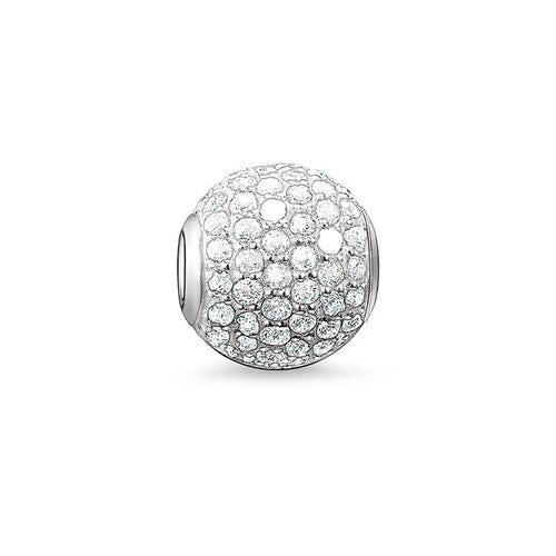 Bead "white pavé"