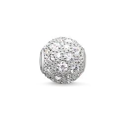 Bead "white crushed pavé"