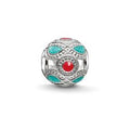 Bead "turquoise and red ethnic"