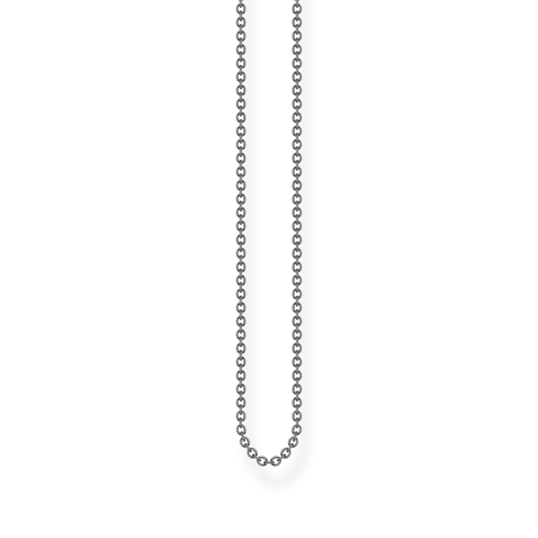 SILVER BLACKENED CHAIN L50
