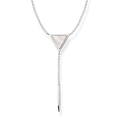CADENA PLATA DE LEY 925,NACAR BLANCO 40-42-45CM