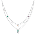 925 Sterling silver/ abalone mother of pearl/ glass-ceramic stone/ simulated turquoise/ synthetic corundum/ synthetic spinel/ zirconia