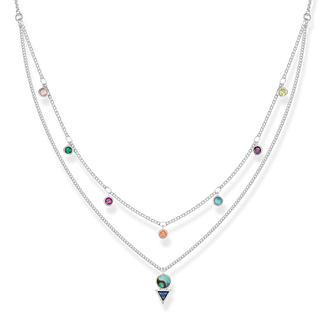 925 Sterling silver/ abalone mother of pearl/ glass-ceramic stone/ simulated turquoise/ synthetic corundum/ synthetic spinel/ zirconia