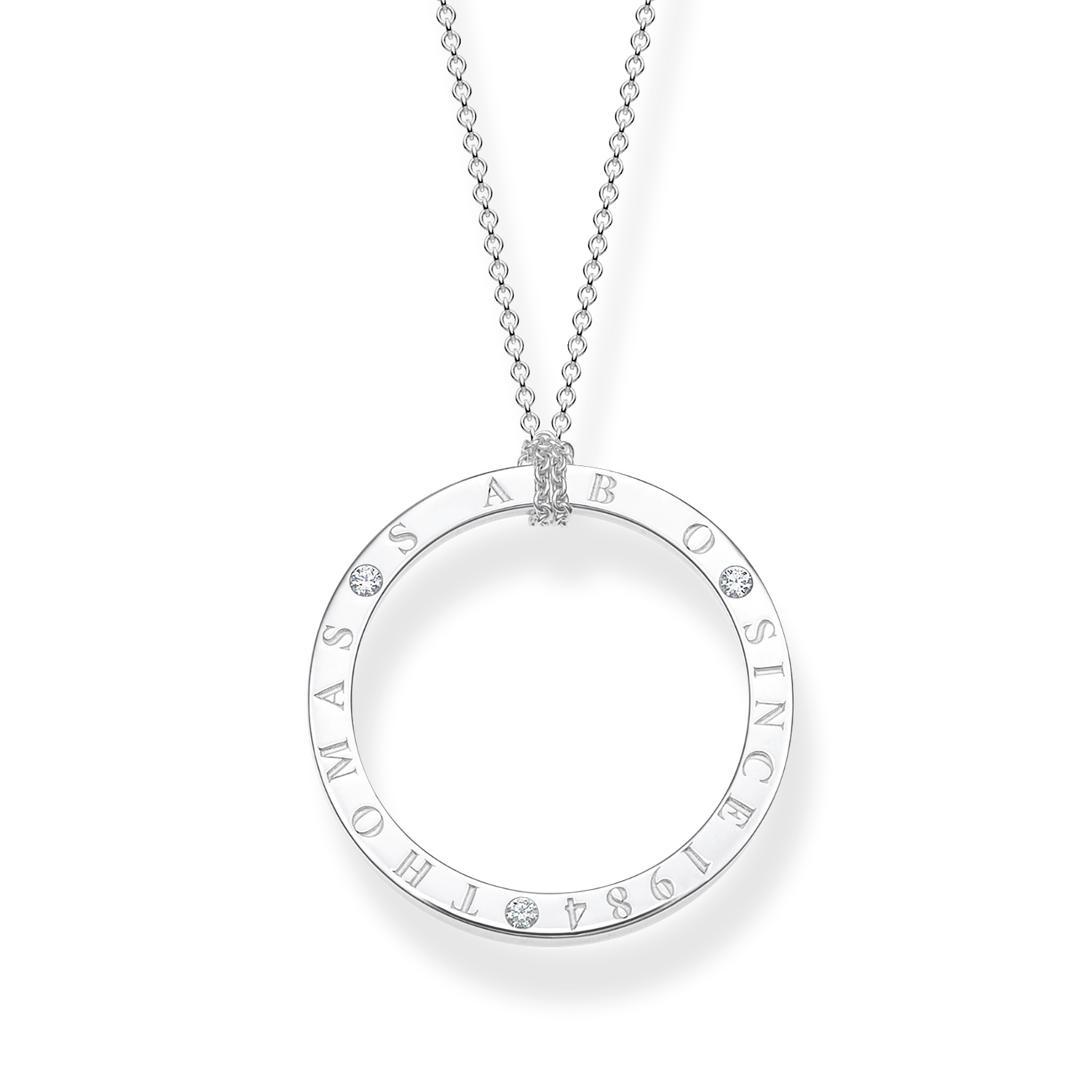 Cadena c�rculo plata925 Sterling silver/ zirconiawhite