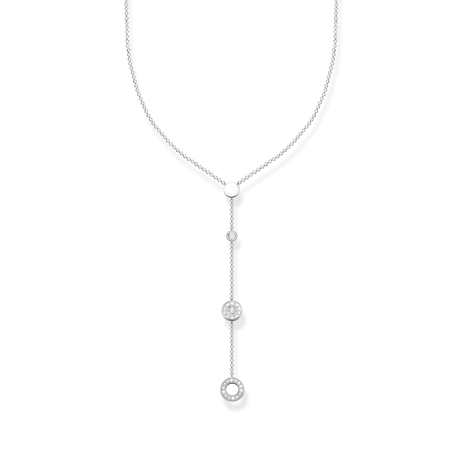 Cadena c�rculo con piedras blancas plata925 Sterling silver/ zirconiawhite