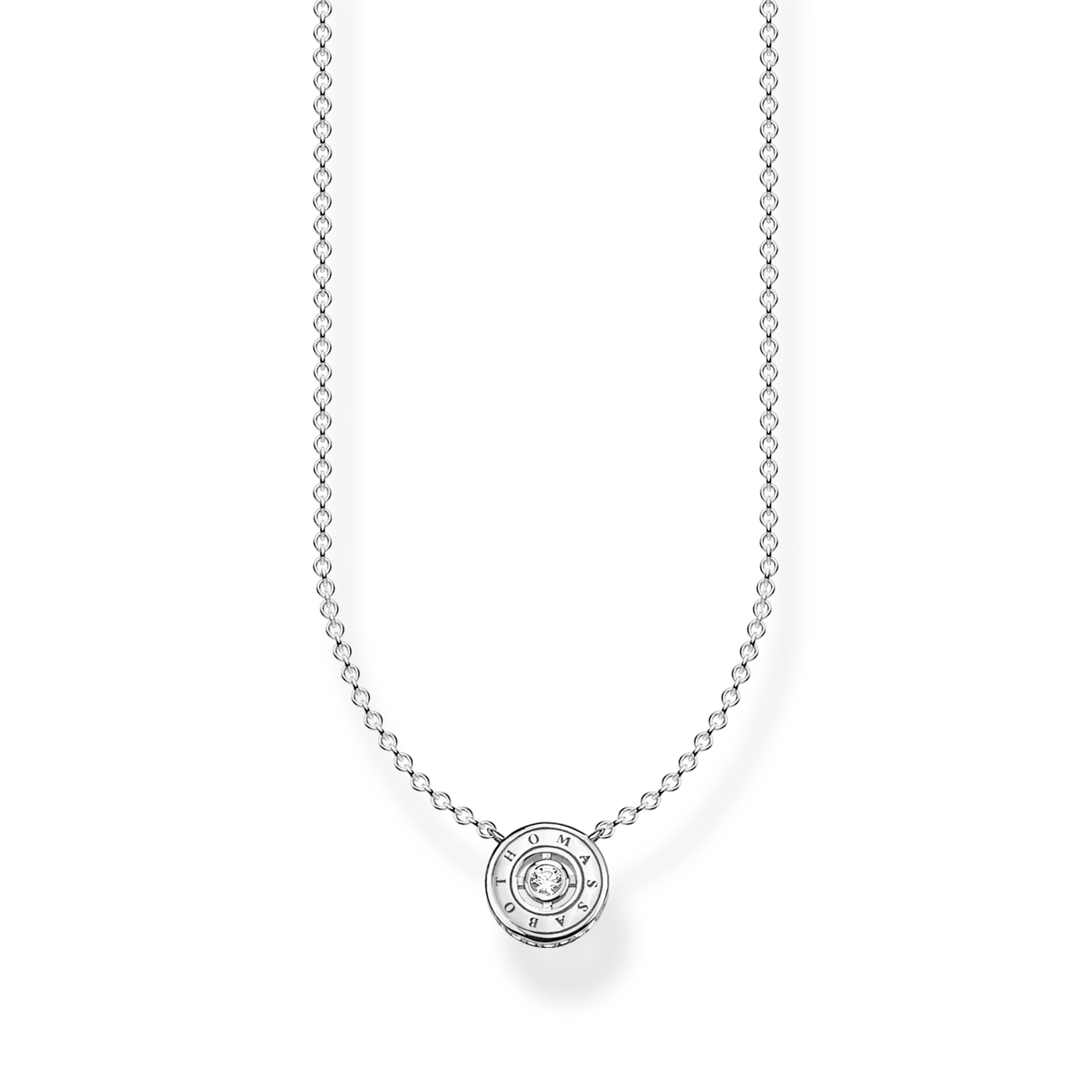 Cadena c�rculo con piedra blanca925 Sterling silver/ zirconiawhite