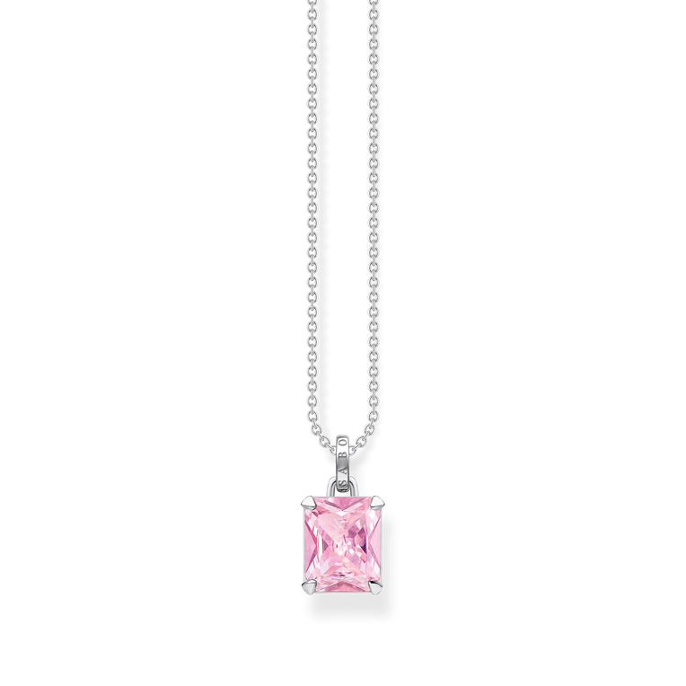 Cadena piedra rosa925 Sterling silver/ zirconiapink