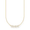 cadenaplata de ley 925, baño de oro amarillo/ circonitablancoWomen