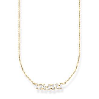 cadenaplata de ley 925, baño de oro amarillo/ circonitablancoWomen