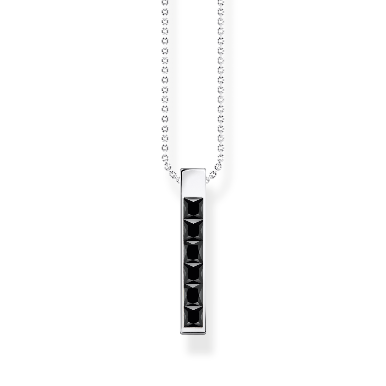 Cadena piedras negras925 Sterling silver, blackened/ zirconiablack