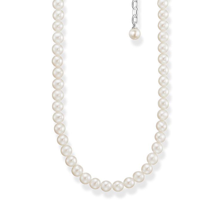 necklace925 Sterling silver/ freshwater pearl/ zirconiawhite