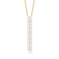 necklace925 Sterling silver, gold plated yellow gold/ zirconiawhite